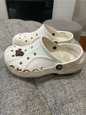 Big Girls Size 3 white crocs